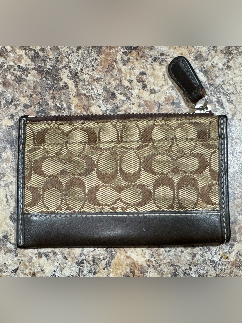Coach Signature Canvas Coin Purse EUC